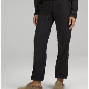 Black lululemon studio pants.